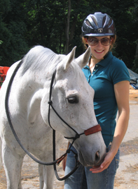 Clare Greenberg with horse